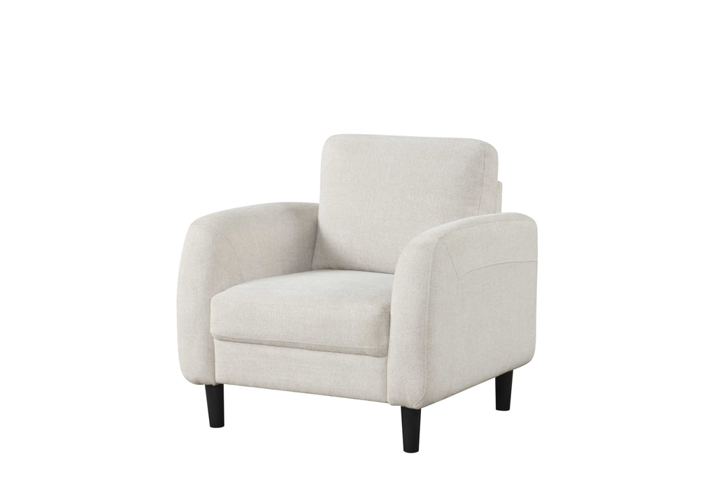 Modern Rounded-Arm Sofa Set