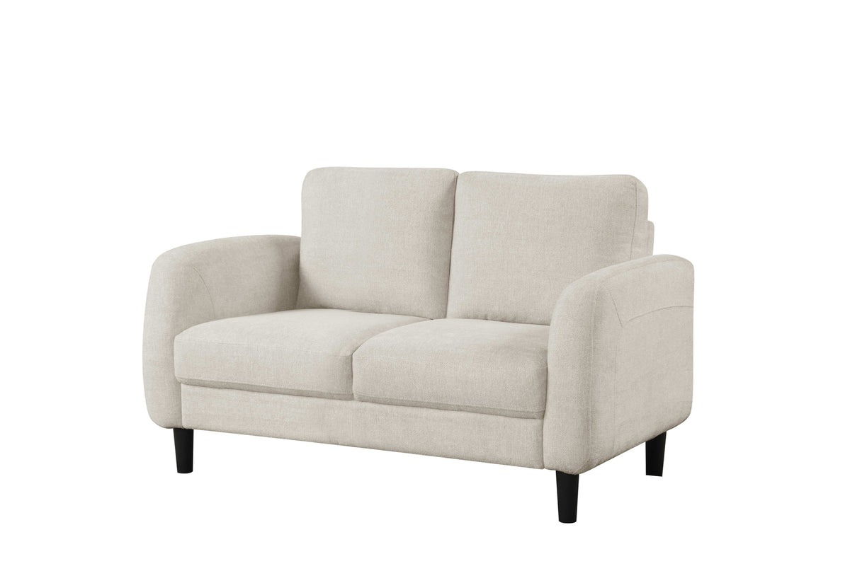 Modern Rounded-Arm Sofa Set