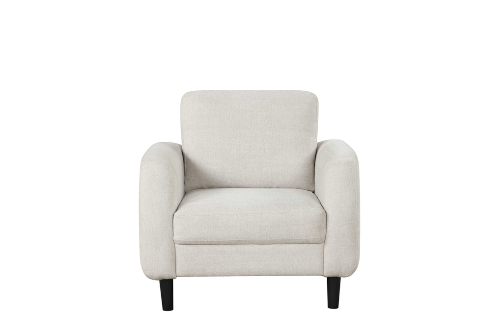Modern Rounded-Arm Sofa Set