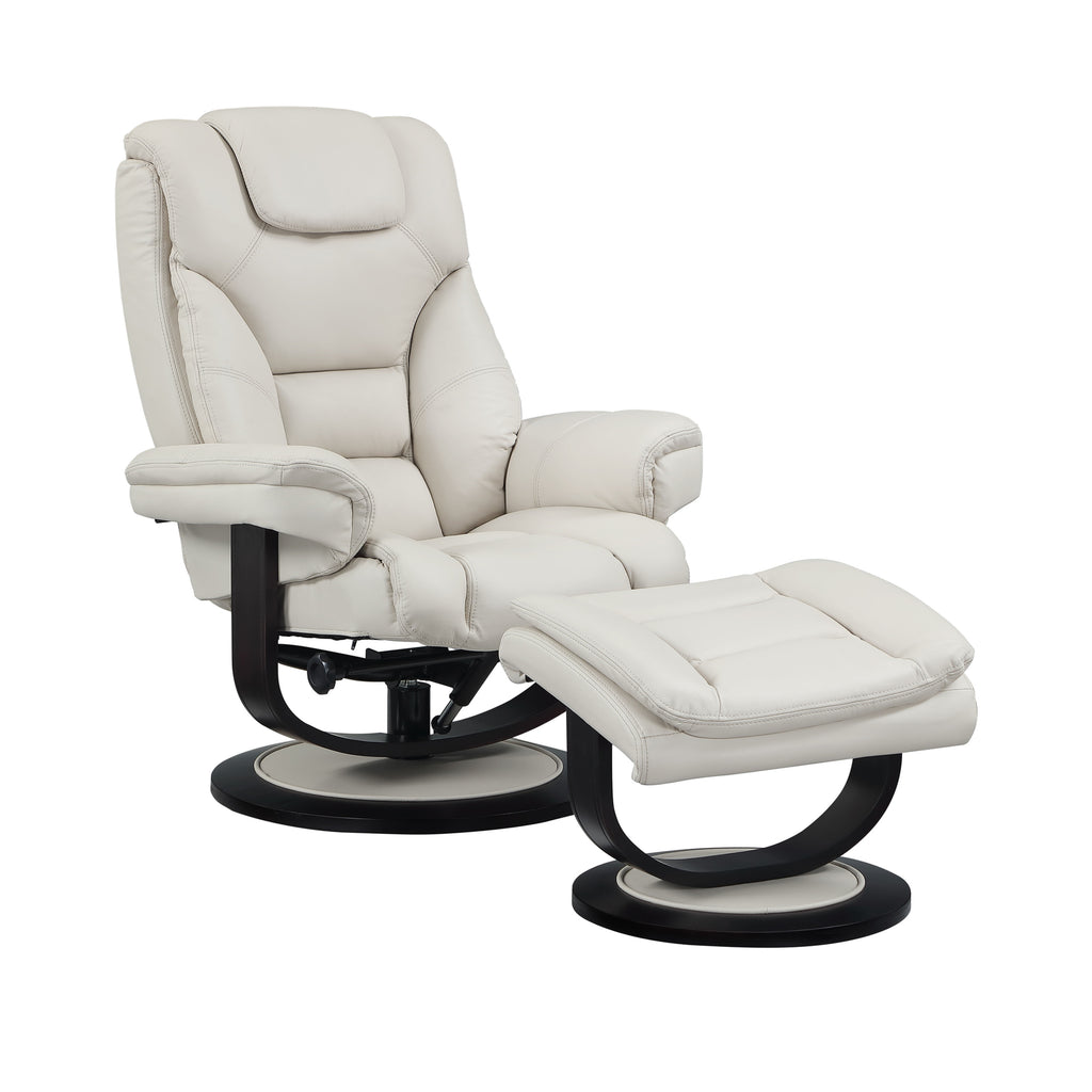 Scandinavian Swivel Recliner with Ottoman