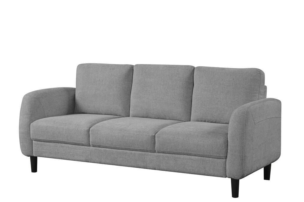 Modern Rounded-Arm Sofa Set