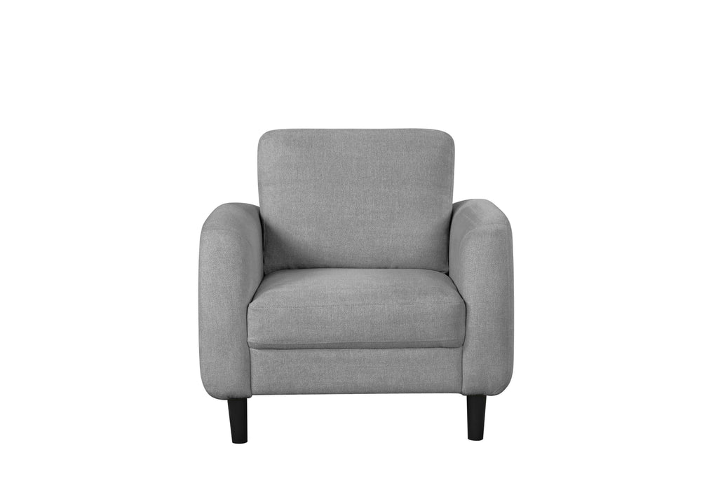 Modern Rounded-Arm Sofa Set