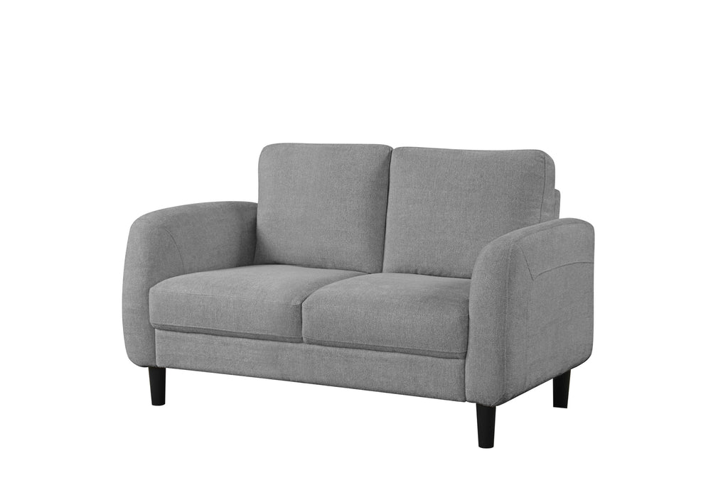 Modern Rounded-Arm Sofa Set