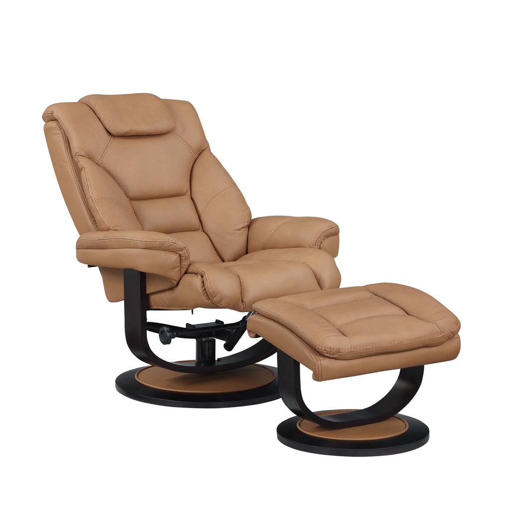 Scandinavian Swivel Recliner with Ottoman