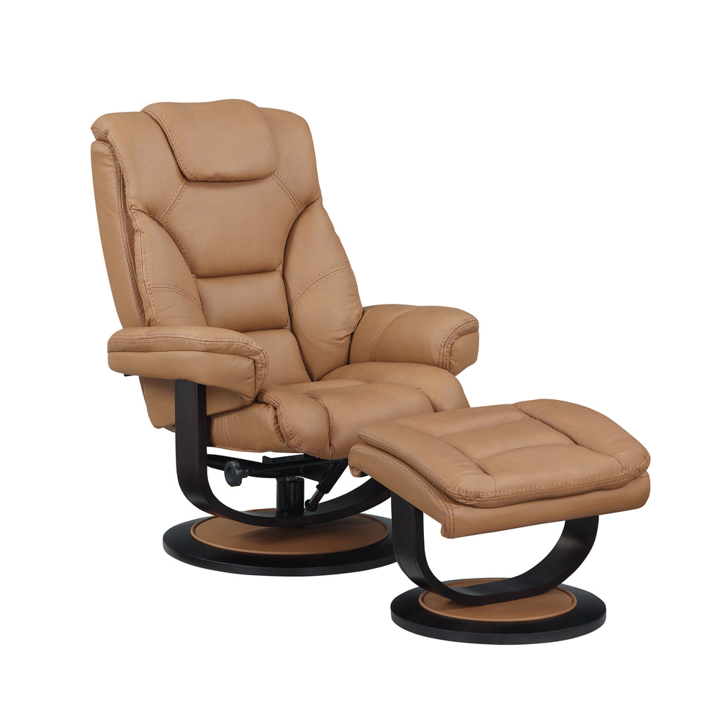 Scandinavian Swivel Recliner with Ottoman