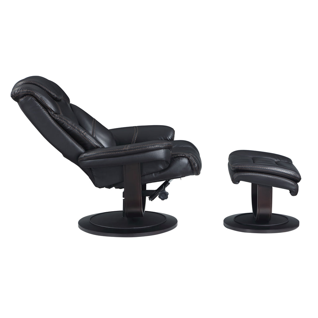 Scandinavian Swivel Recliner with Ottoman