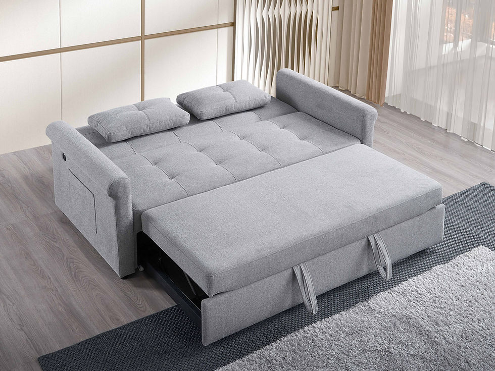 Cloud Grey Convertible Sofa Bed with USB Charging - 70 inch alternate view
