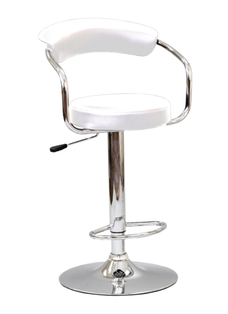 IFDC ST-7500 white adjustable swivel bar stool