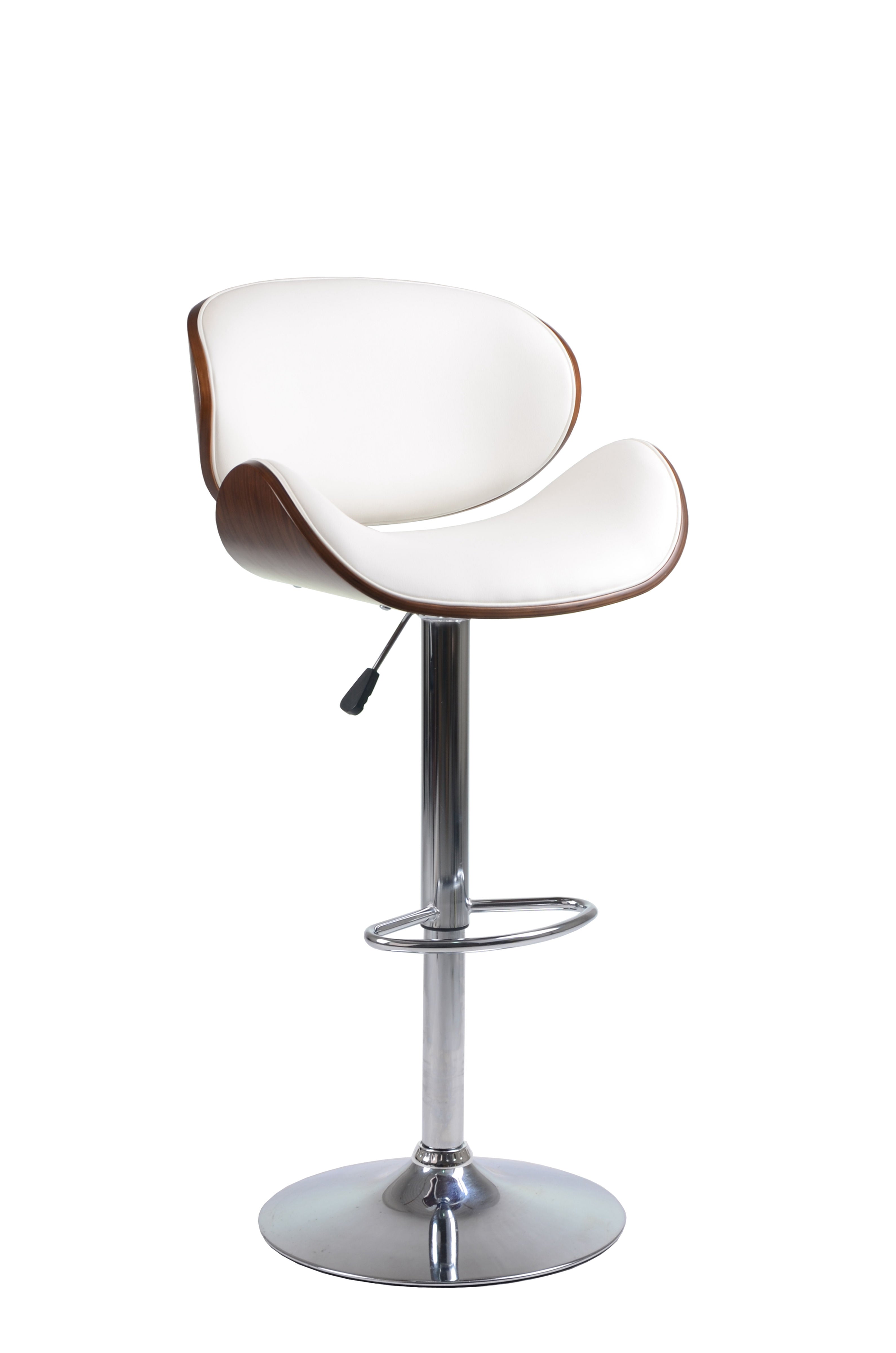 IFDC ST-7511 white adjustable swivel bar stools set of 2