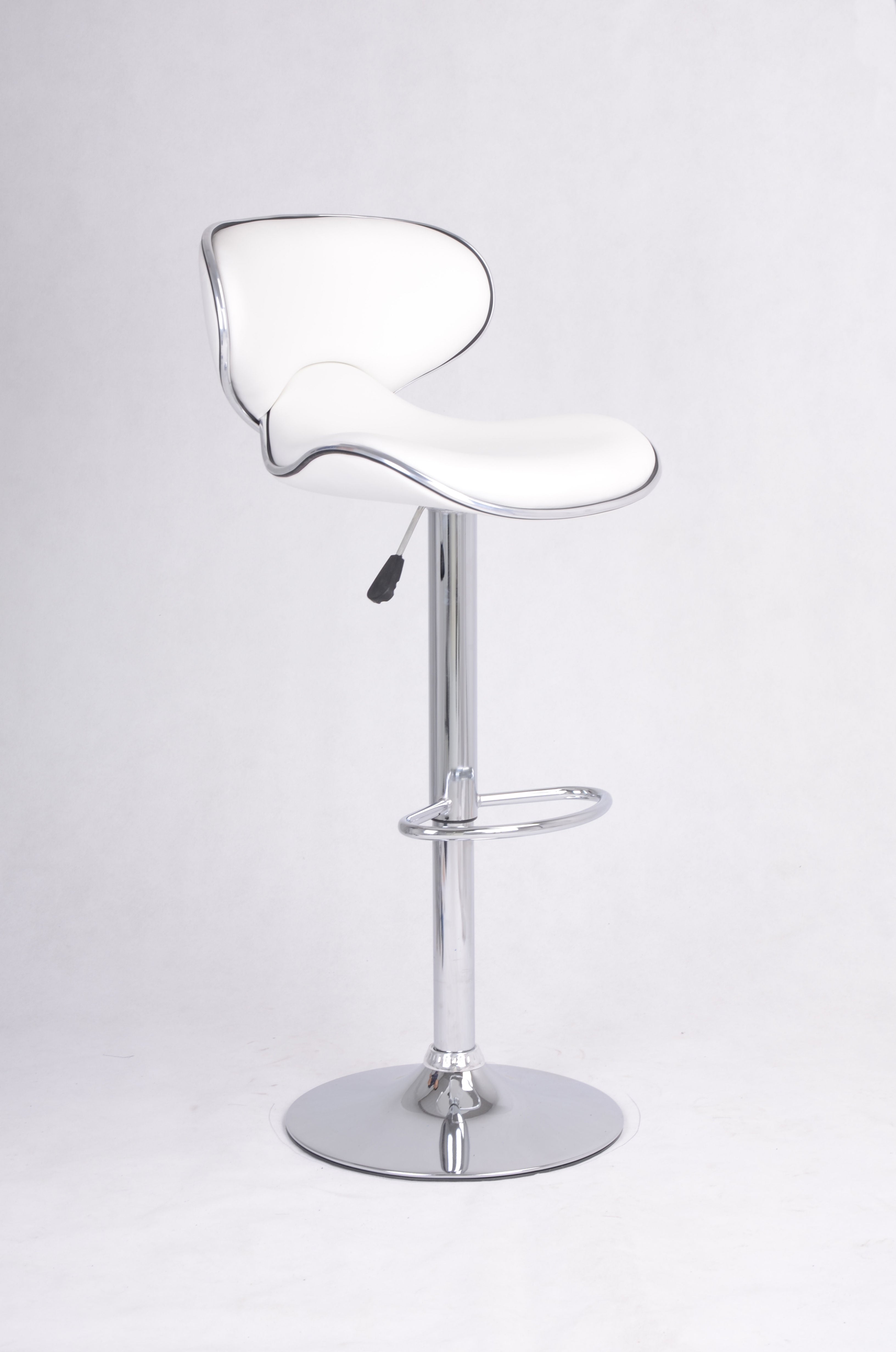 IFDC ST-7703 white adjustable swivel bar stool