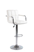 IFDC ST-7733 white adjustable swivel bar stool