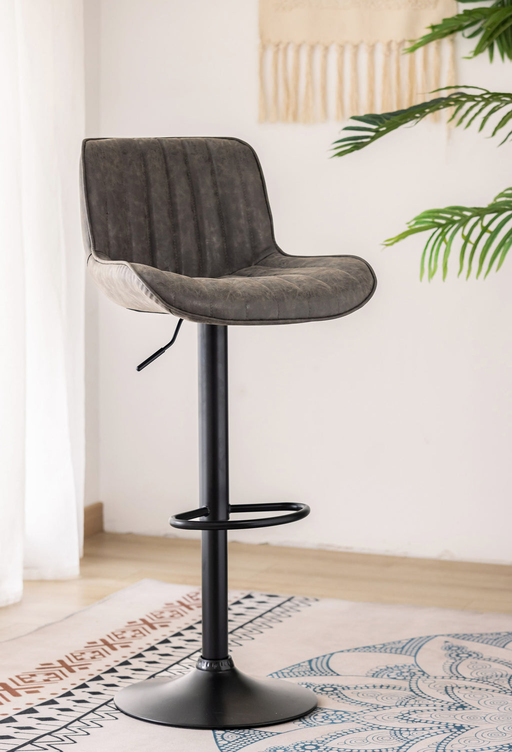 IFDC ST-7821 grey adjustable swivel bar stool