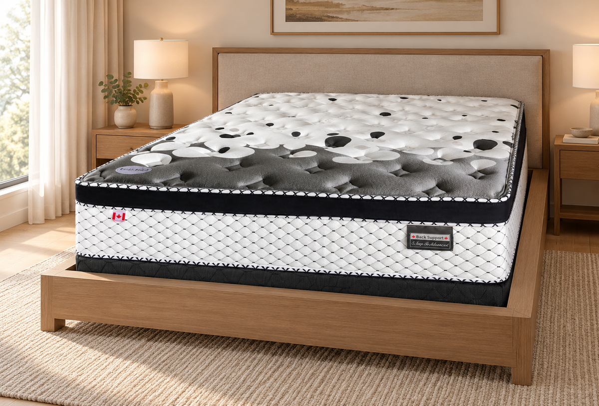 Back Support Dual-Sided Flippable Mattress (Medium/Firm) in a modern bedroom setting