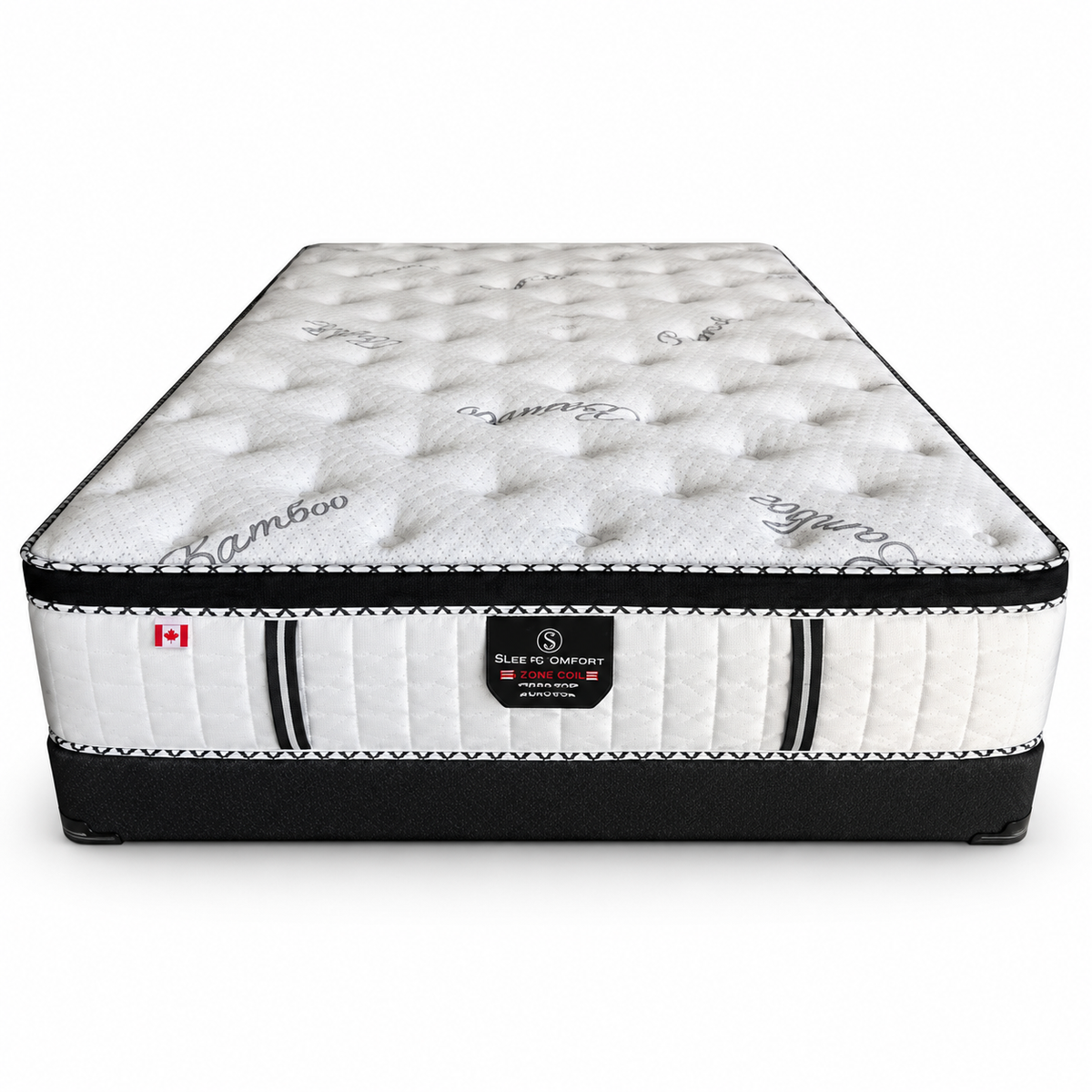 Sleep Comfort 5-Zone Coil Euro Top Mattress on white background