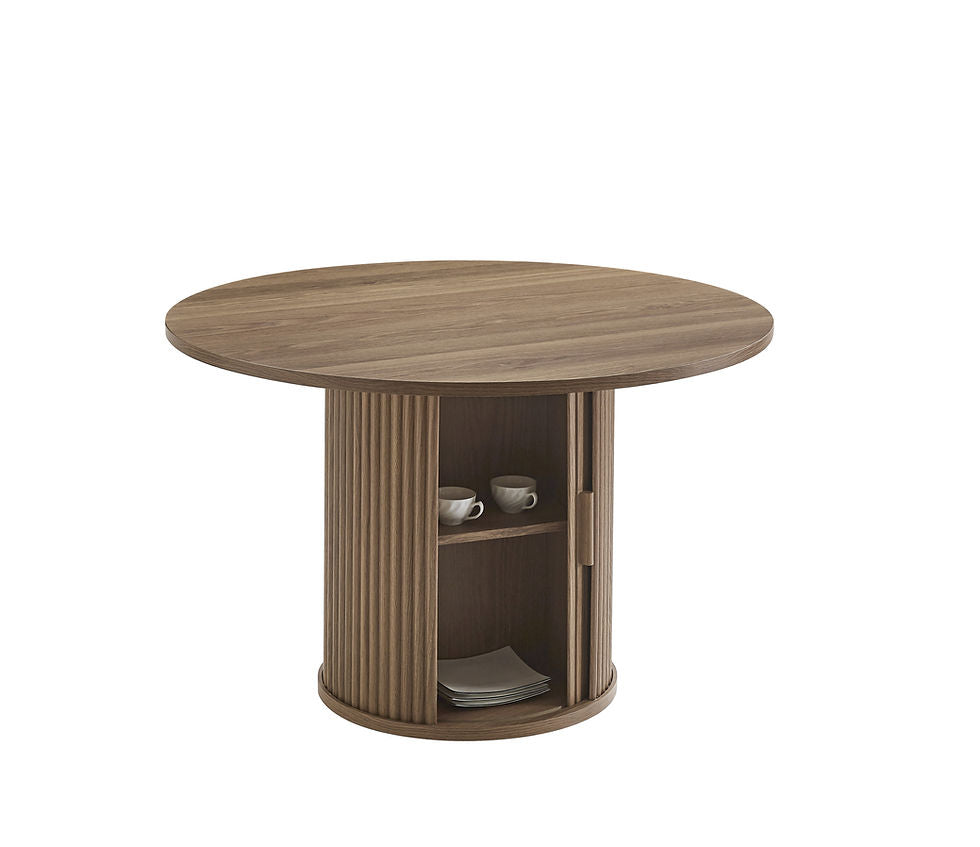 5-Piece Round Storage Dining Set with Swivel Chairs - additional view
