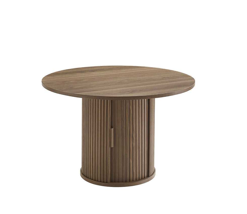 5-Piece Round Storage Dining Set with Swivel Chairs - third view