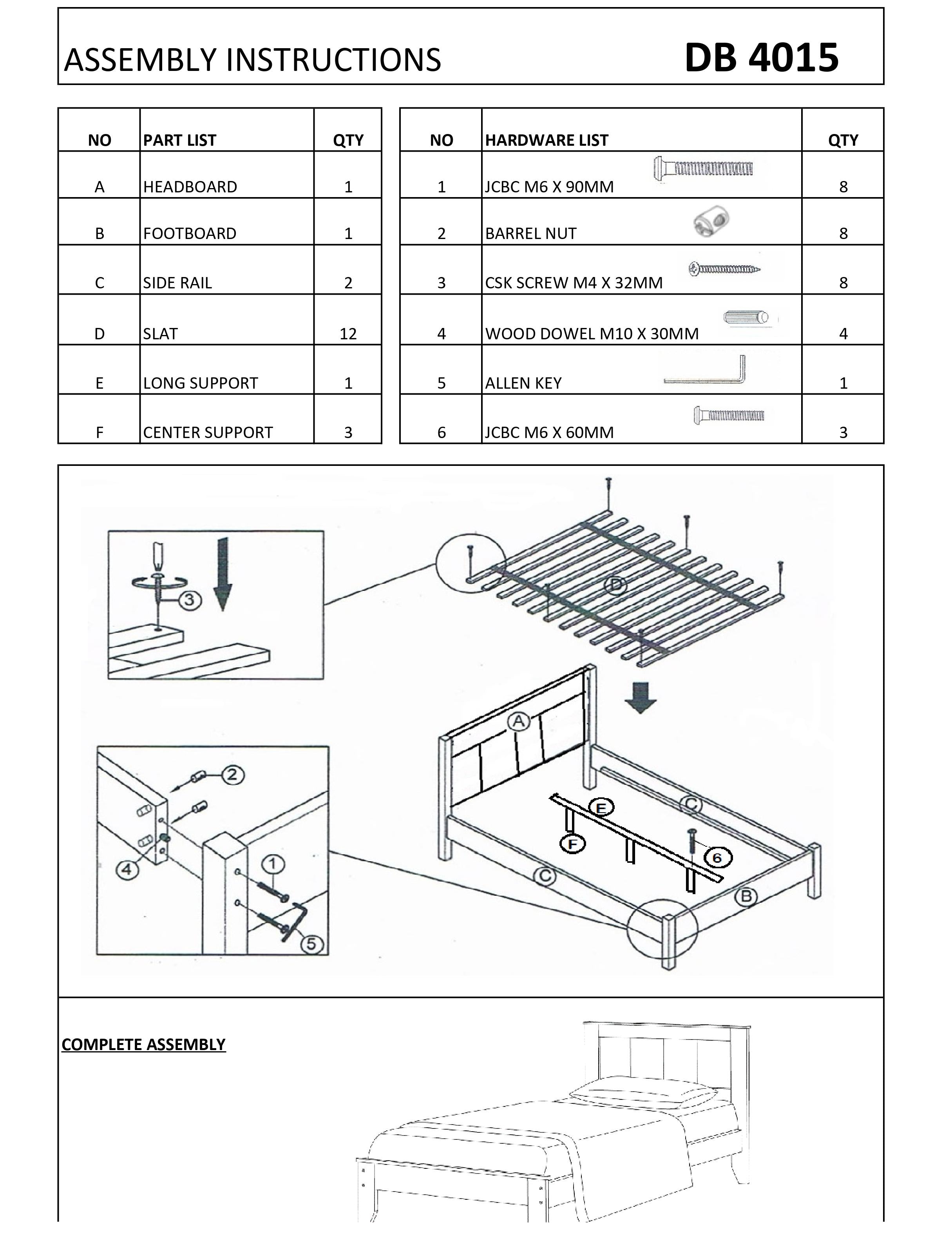 Pam Bedroom Set - Twin/Full - Decor Furniture & Mattress