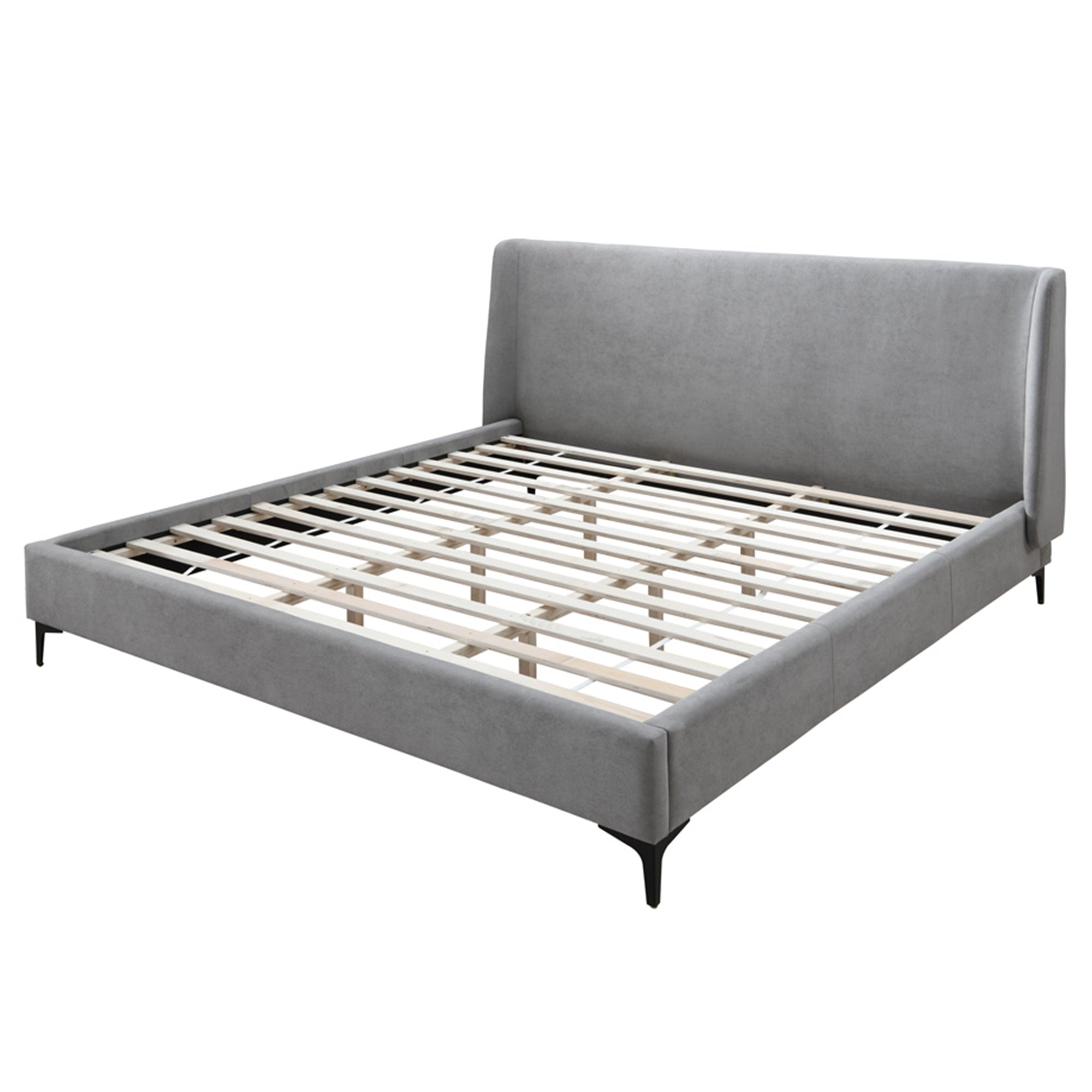 Hamburg Bed Frame - Queen/King - Grey/Mustard - Decor Furniture & Mattress