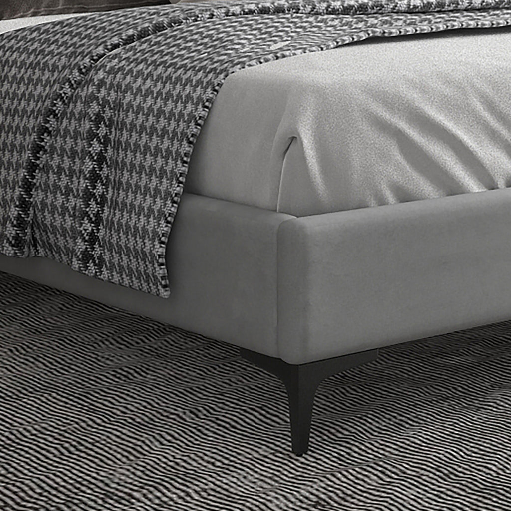 Hamburg Bed Frame - Queen/King - Grey/Mustard - Decor Furniture & Mattress