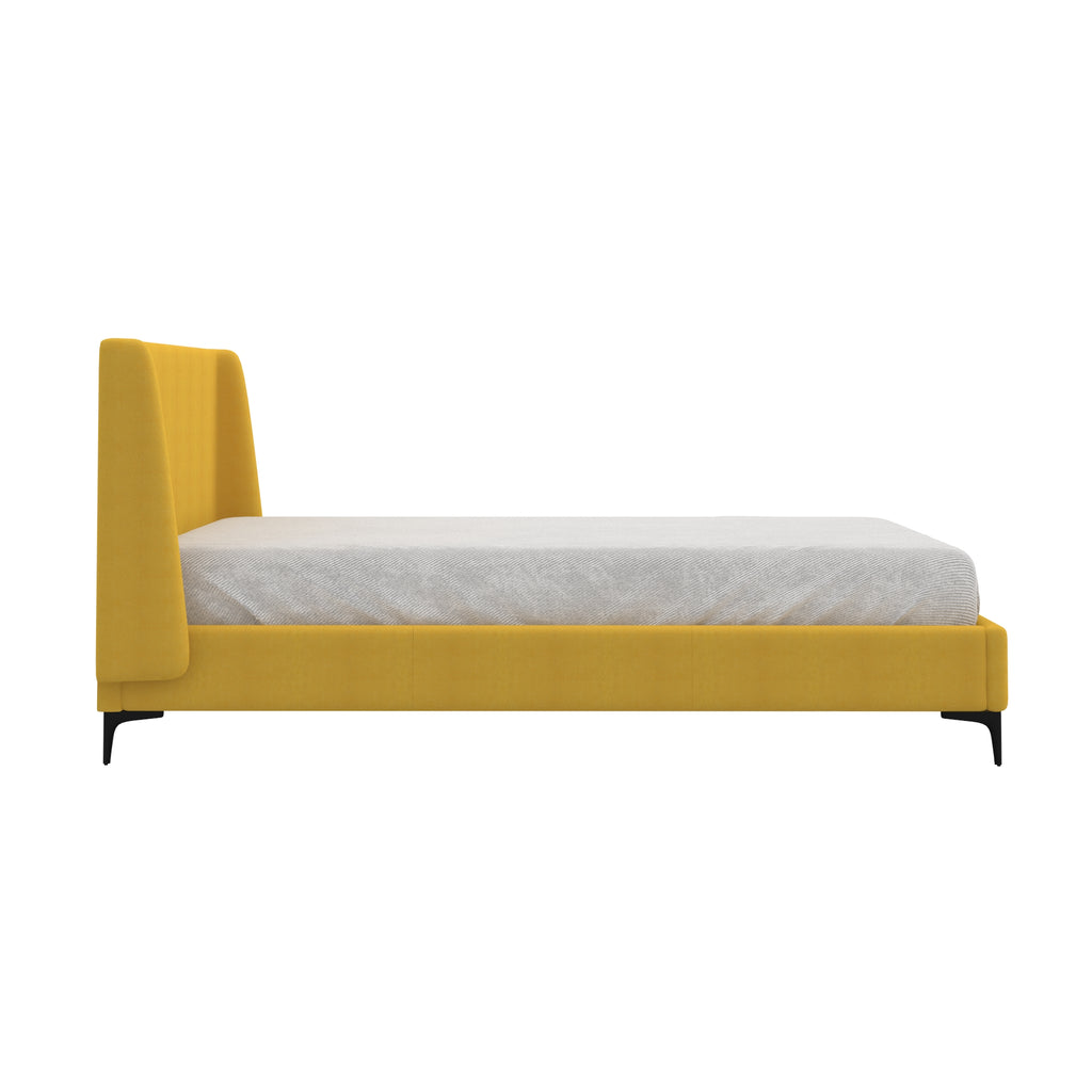 Hamburg Bed Frame - Queen/King - Grey/Mustard - Decor Furniture & Mattress