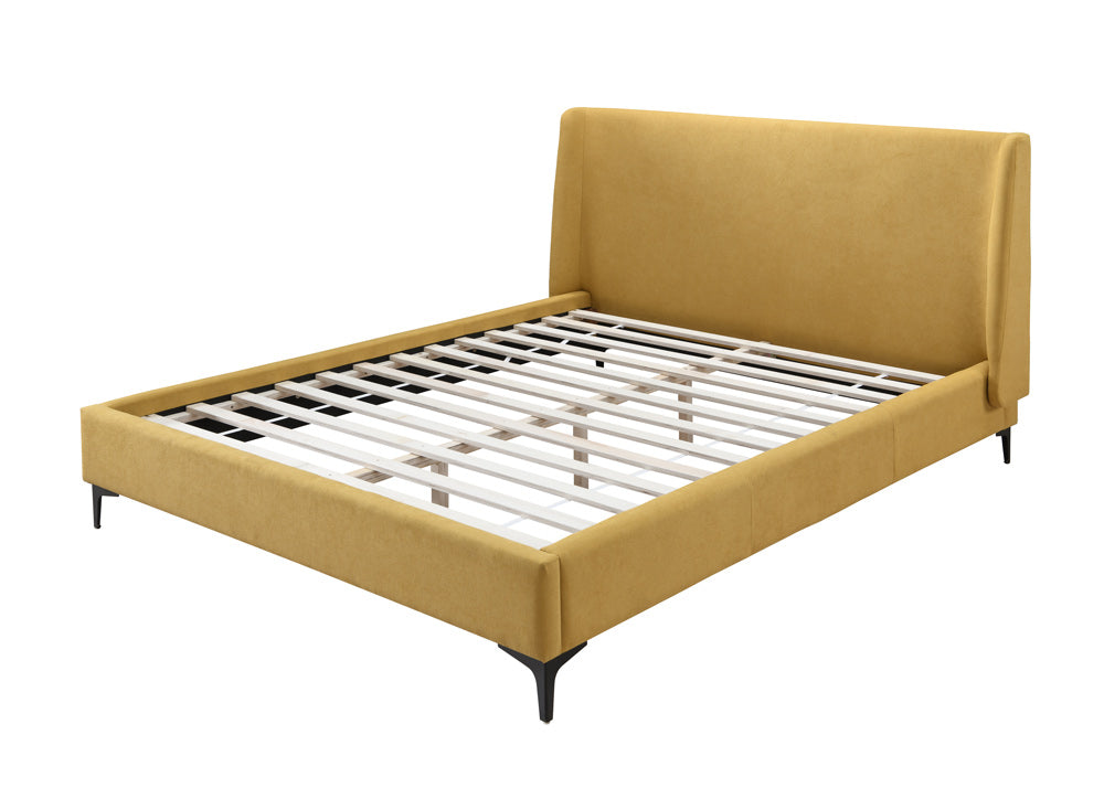 Hamburg Bed Frame - Queen/King - Grey/Mustard - Decor Furniture & Mattress