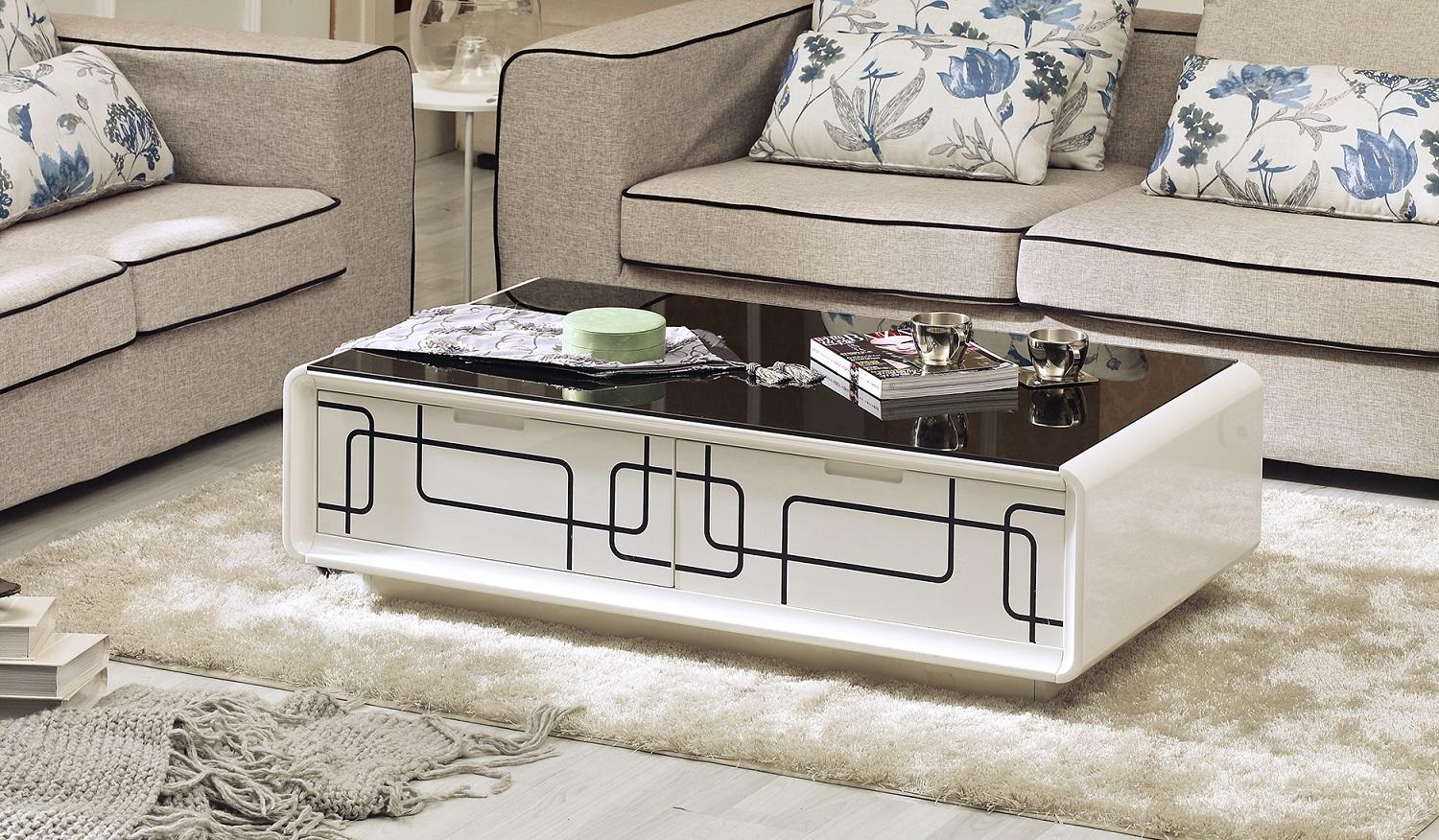 Laurel Coffee Table - White - Decor Furniture & Mattress