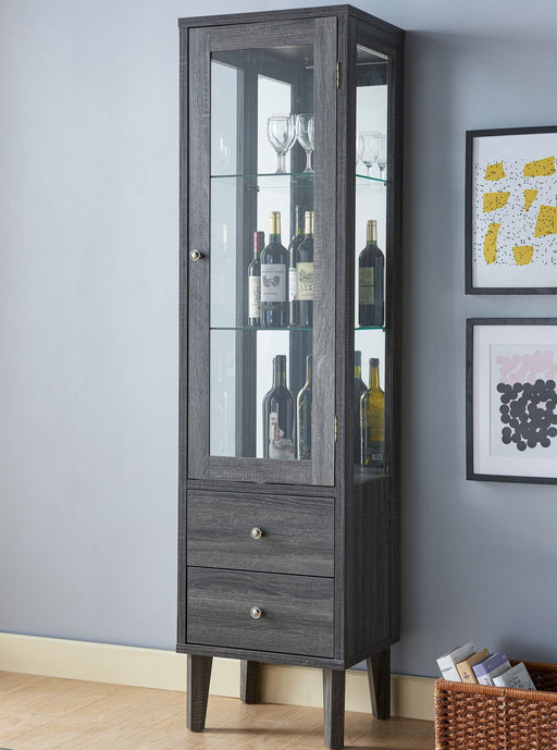 Apollo Wine Cabinet - Grey - Decor Furniture & Mattress