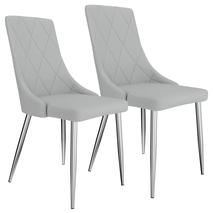 Devo Dining Chair - Grey (Set of 2) - Decor Furniture & Mattress