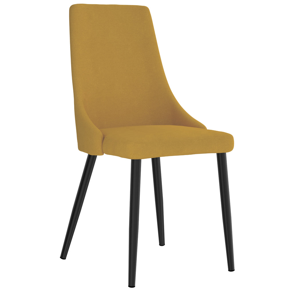 Venice Dining Chairs - Set of 2 - Grey/Beige/Mustard - Decor Furniture & Mattress