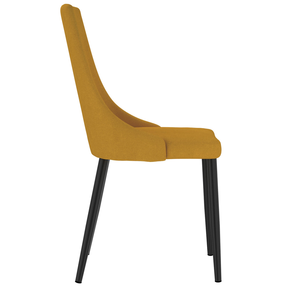 Venice Dining Chairs - Set of 2 - Grey/Beige/Mustard - Decor Furniture & Mattress