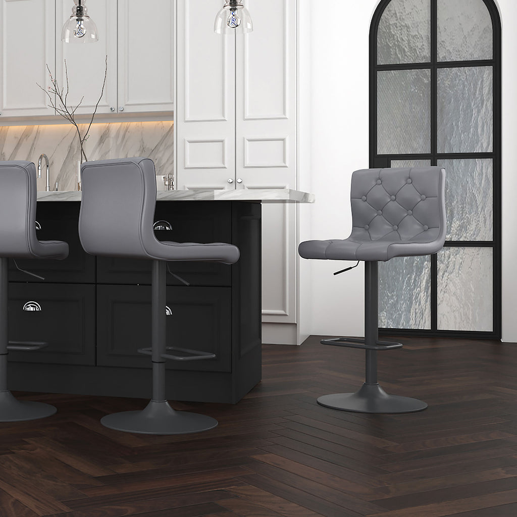 Dex Air Lift Stool - Fabric or Leather - Multiple Colours - Decor Furniture & Mattress