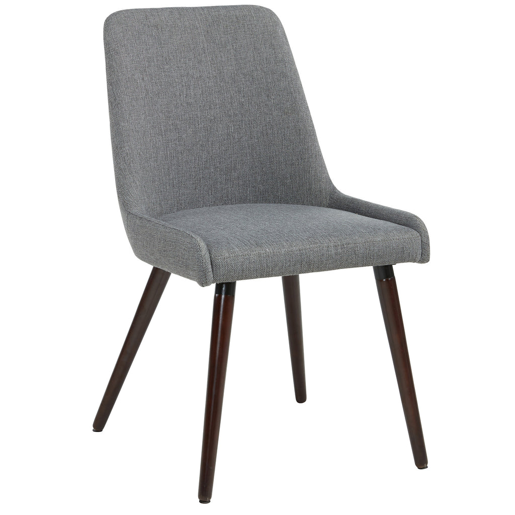 Stark/Mia 7Pc Dining Set, Walnut/Dark Grey with Walnut Legs - Decor Furniture & Mattress
