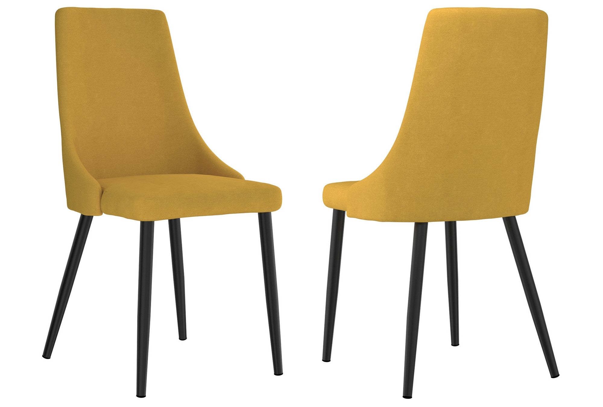 Vespa/Venice 5pc Dining Set, Black/Mustard - Decor Furniture & Mattress