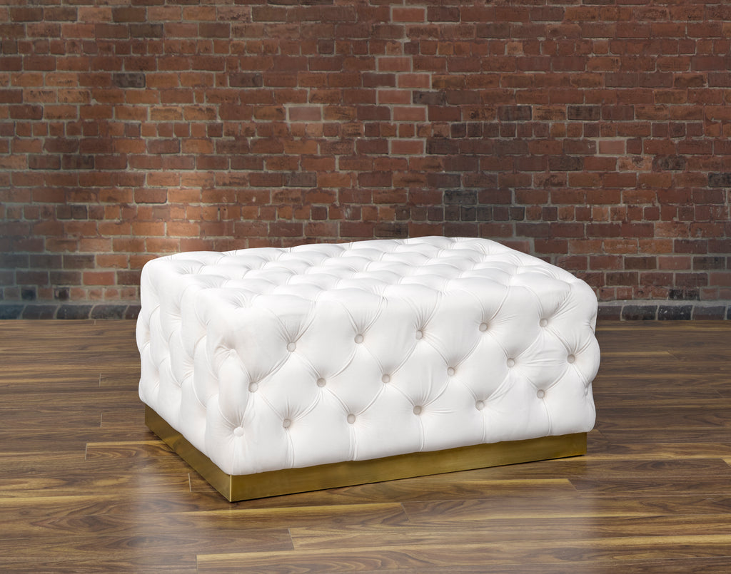 Portia Square Ottoman (Color Options) - Decor Furniture & Mattress