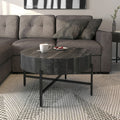 Blox Round Coffee Table - Grey - Decor Furniture & Mattress