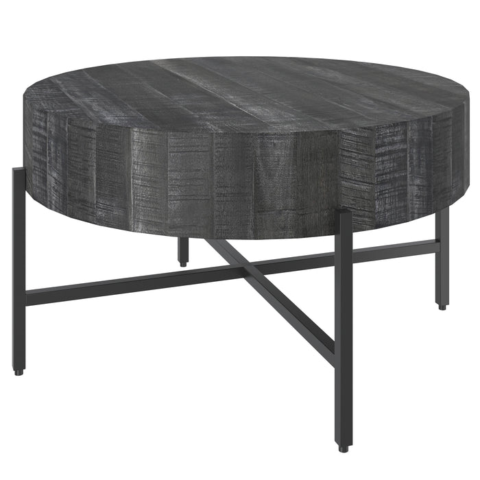 Blox Round Coffee Table - Grey - Decor Furniture & Mattress