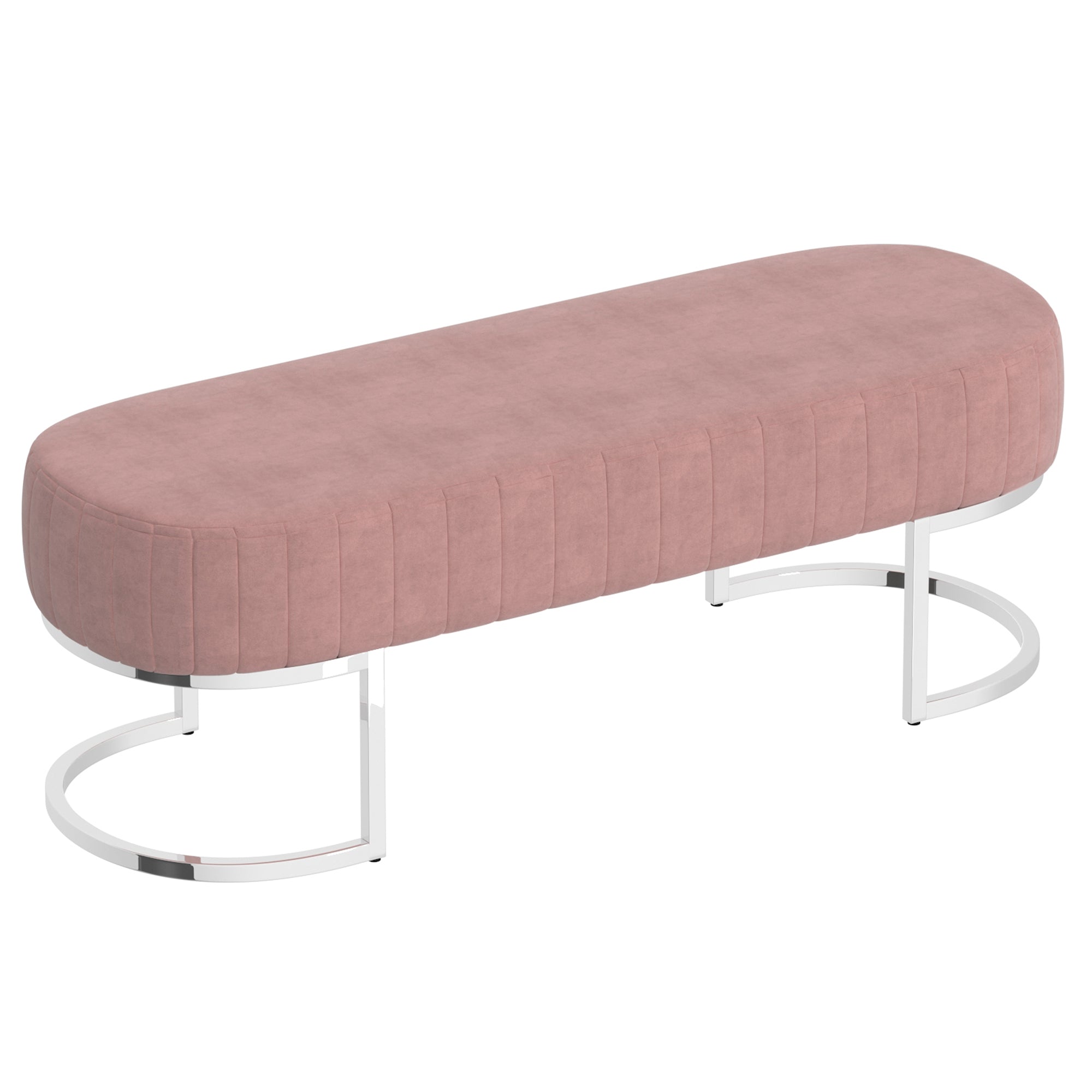 Zamora Bench - Rose Gold/Grey - Decor Furniture & Mattress
