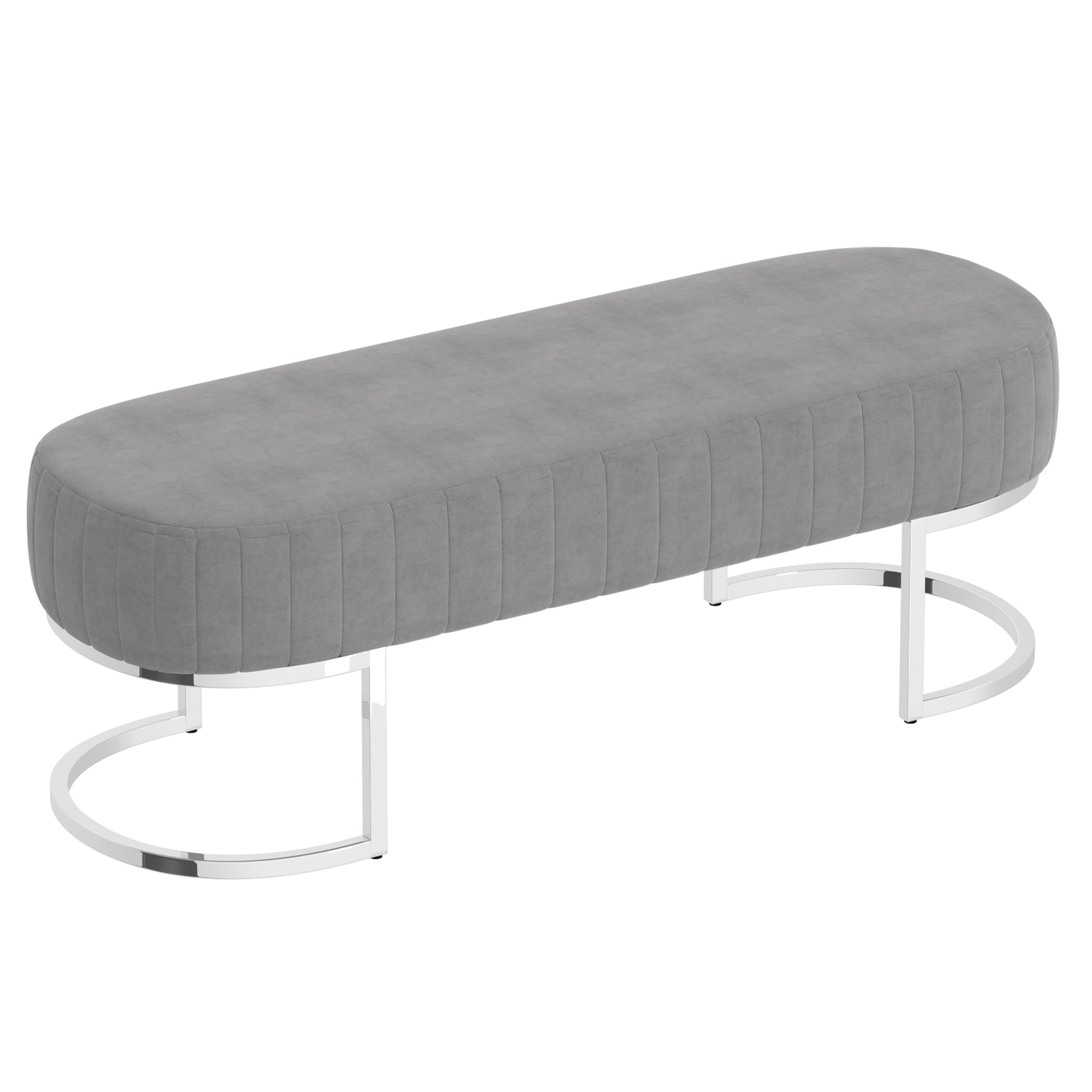 Zamora Bench - Rose Gold/Grey - Decor Furniture & Mattress