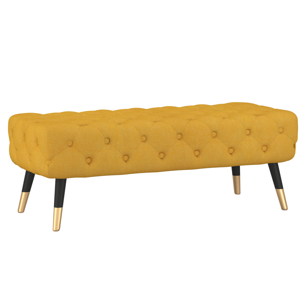 Meryl Bench, Aqua/Mustard/Grey - Decor Furniture & Mattress