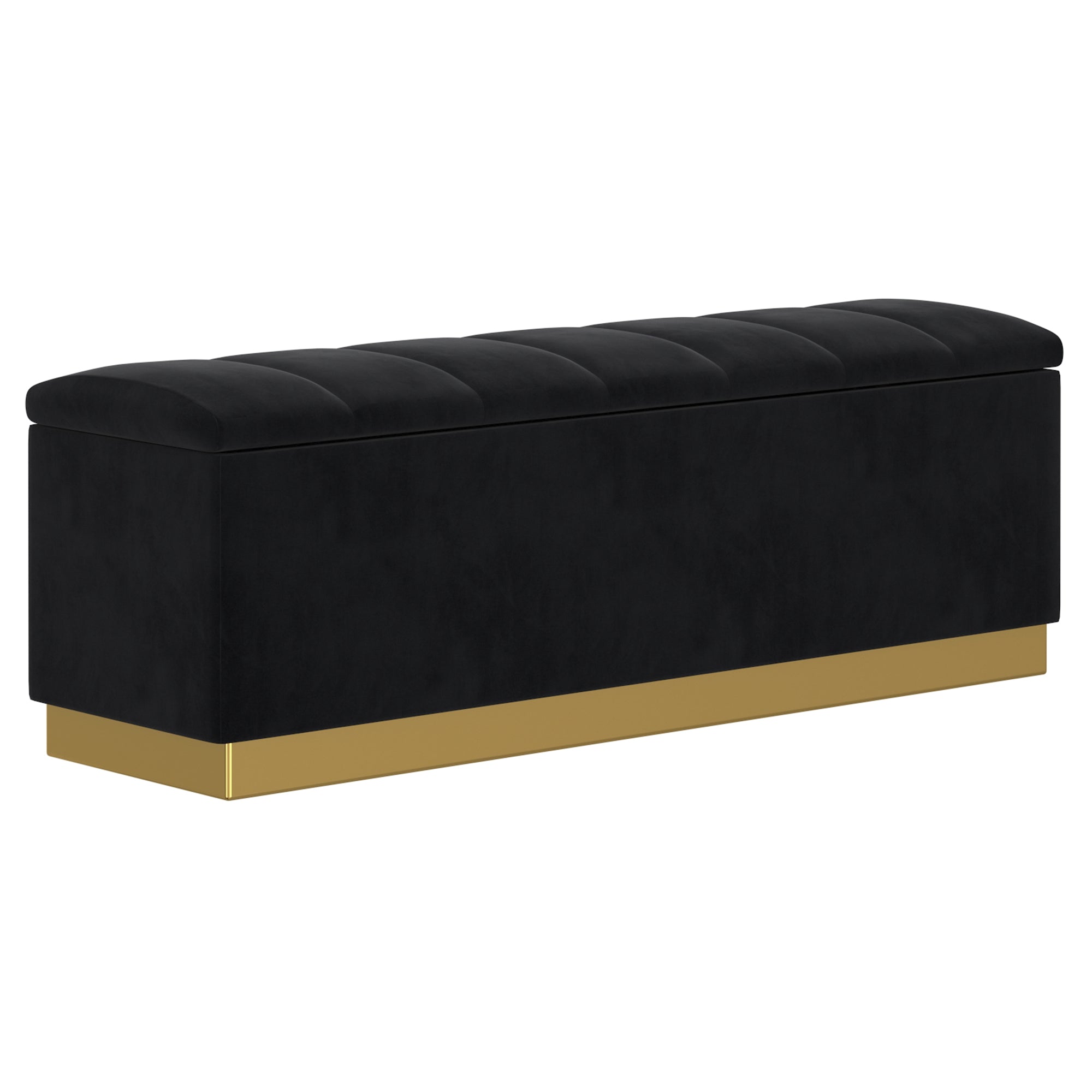 Esna Storage Ottoman - Black - Decor Furniture & Mattress
