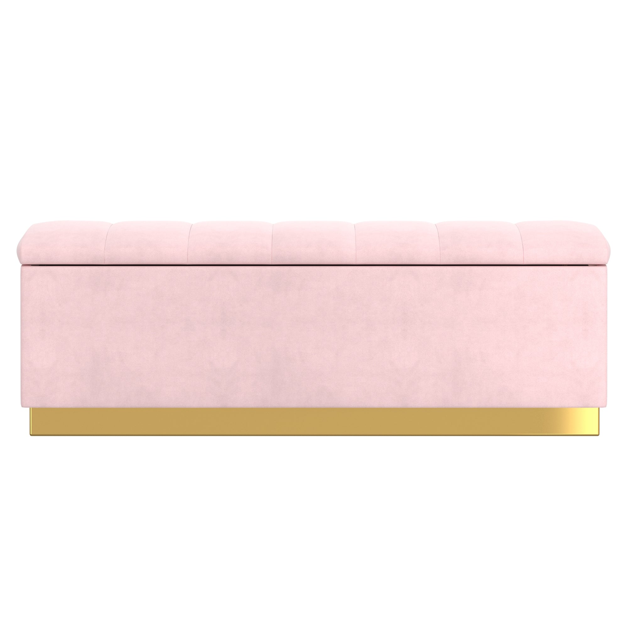 Esna Storage Ottoman - Blush Pink - Decor Furniture & Mattress