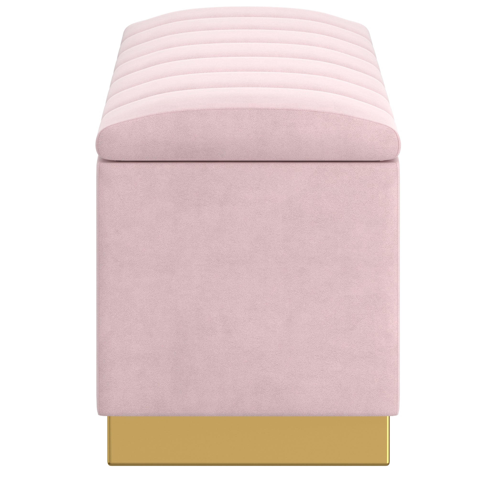 Esna Storage Ottoman - Blush Pink - Decor Furniture & Mattress