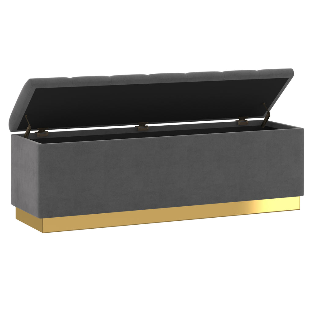 Esna Storage Ottoman - Grey - Decor Furniture & Mattress