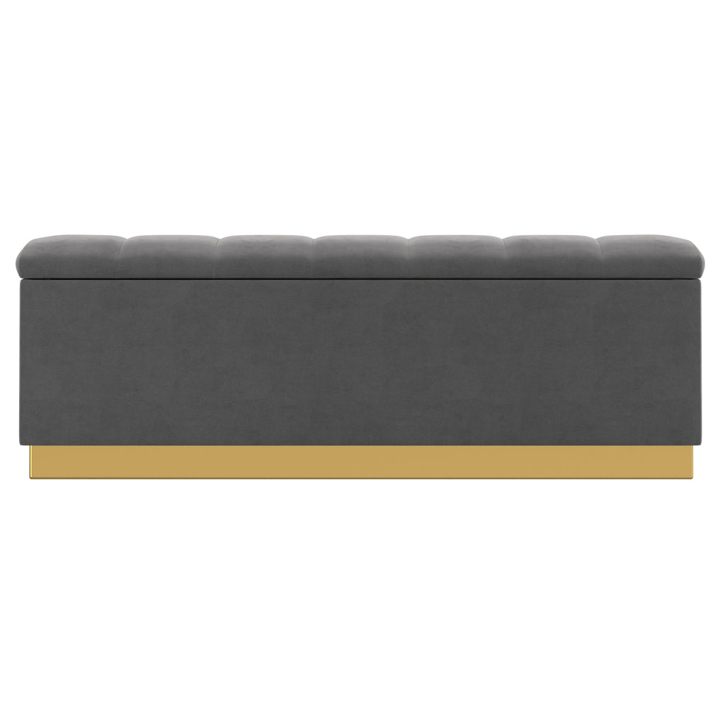 Esna Storage Ottoman - Grey - Decor Furniture & Mattress