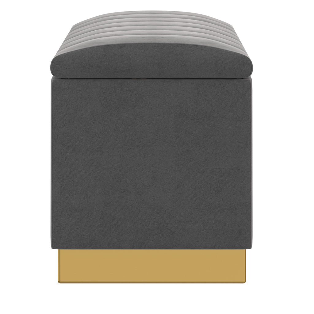 Esna Storage Ottoman - Grey - Decor Furniture & Mattress
