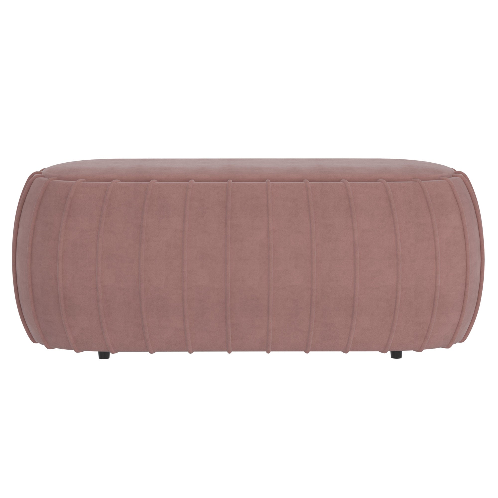 Gayle Ottoman - Blush Pink - Decor Furniture & Mattress