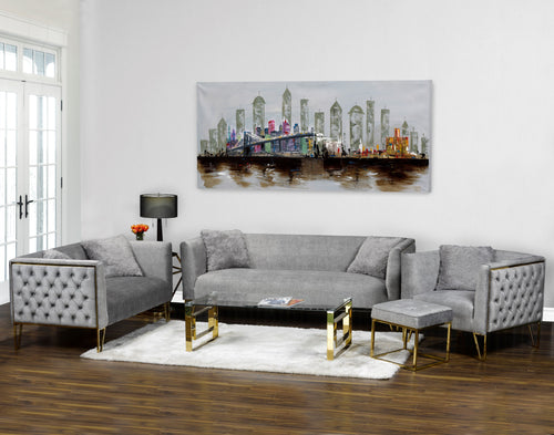 3pc Grey Sofa Set