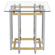 Florina Accent Table - Silver/Gold - Decor Furniture & Mattress