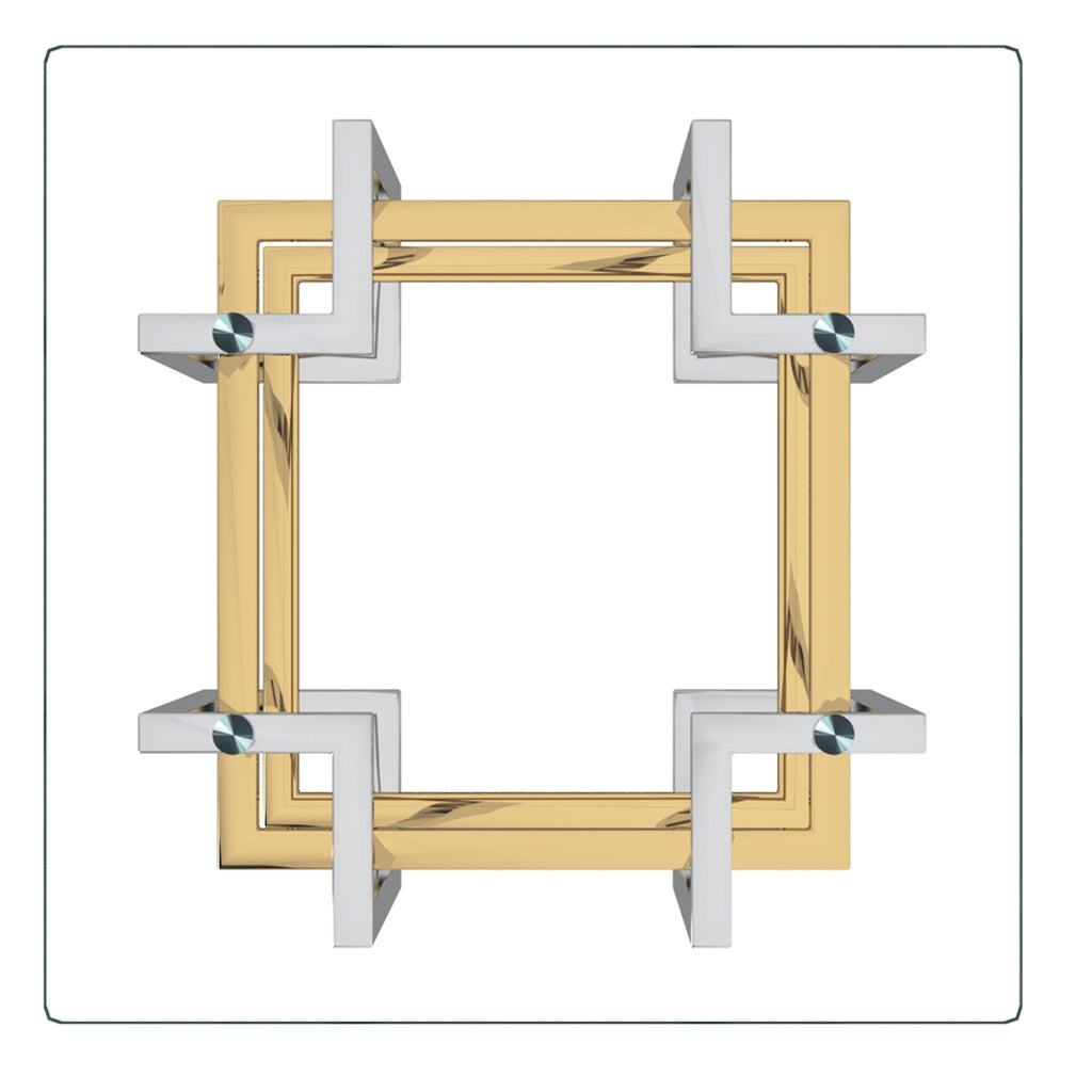 Florina Square Coffee Table Series - Silver/Gold - Decor Furniture & Mattress