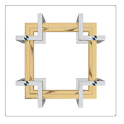 Florina Accent Table - Silver/Gold - Decor Furniture & Mattress